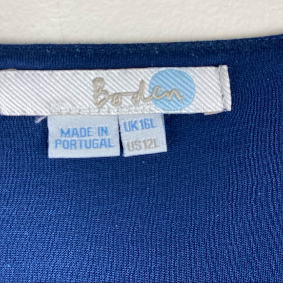 Boden Women’s Henrietta Faux Wrap Printed Dress Long Sleeve size 12L - Picture 5 of 5